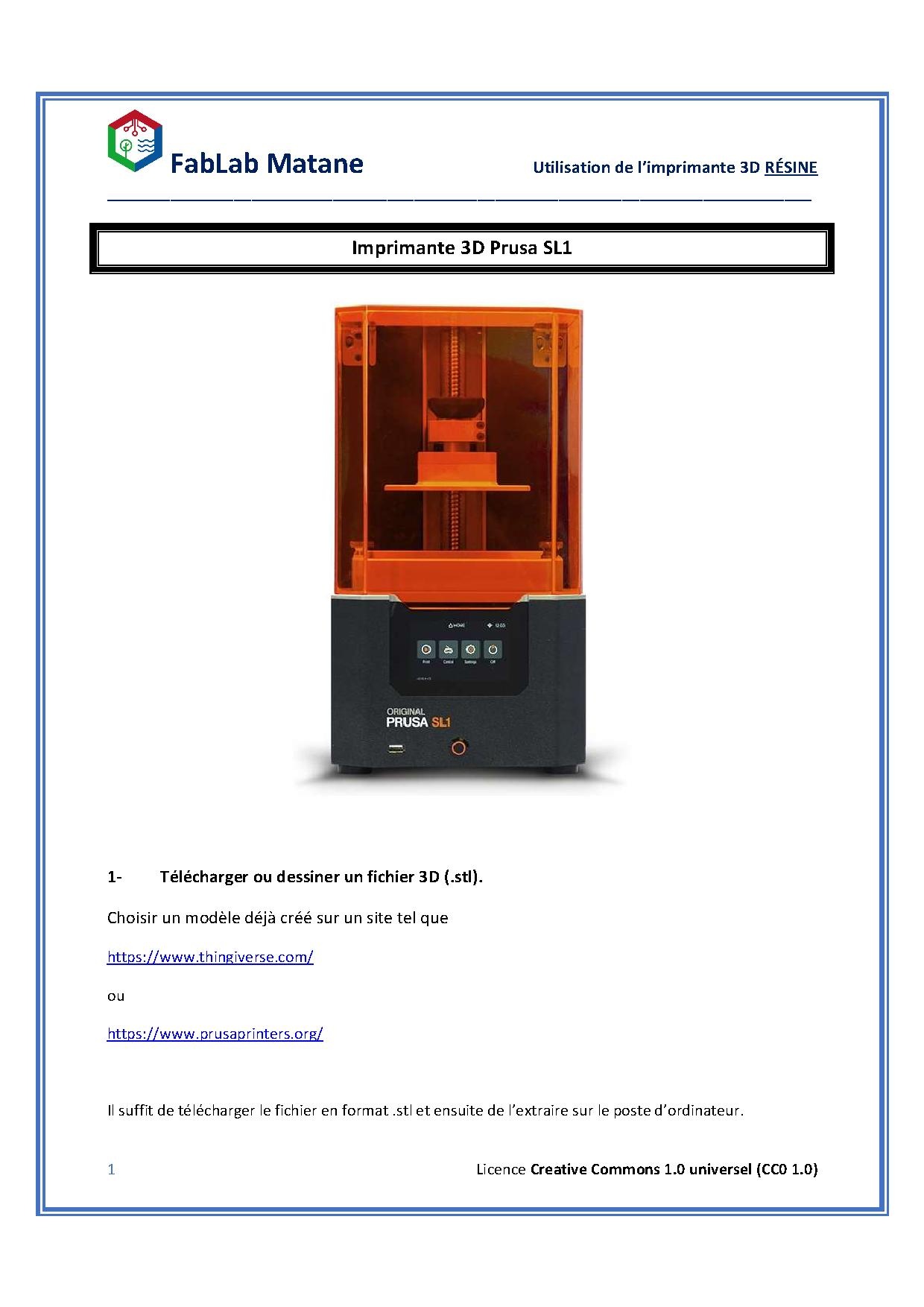 Guide Impression 3D Résine Prusa SL1S.pdf